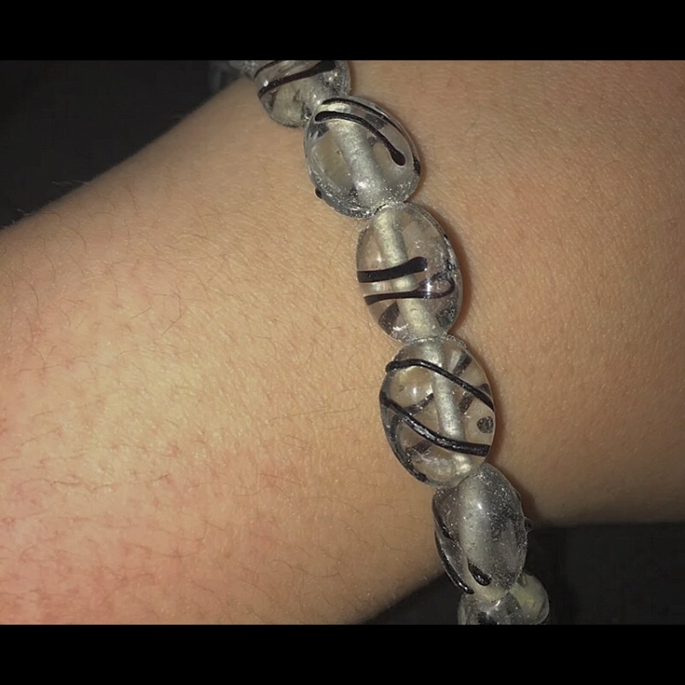 handmade striped beaded bracelet